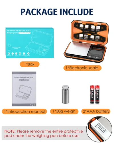 Miniatura 8 de Báscula digital de bolsillo, escala de alta precisión de 17.64 oz x 0.00 oz con peso de calibración de 1.76 oz, mini báscula de joyería de 6