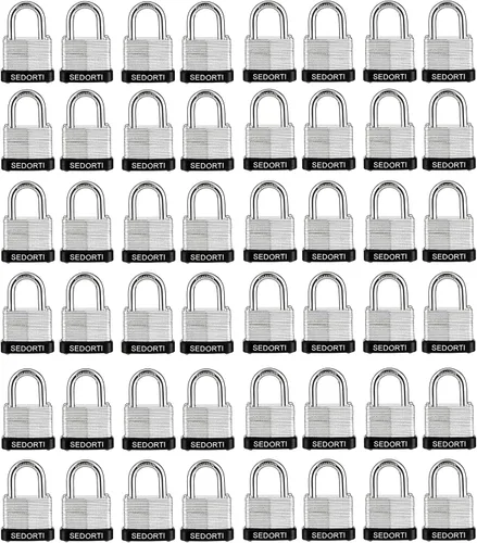 Miniatura 6 de SEDORTI Juego de Candados de Acero Laminado, 1-1/4" de Ancho, Candados Pequeños de Alta Resistencia para Casillero, Candados con Llaves Similares