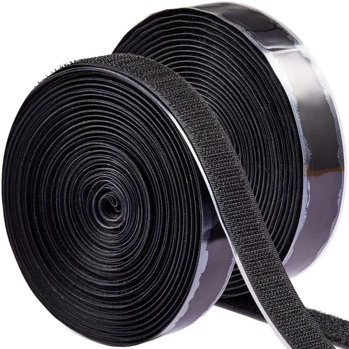 Miniatura 60 de Tiras adhesivas para tela (6 pies x 3/4 pulgadas), se pegan sin coser ni planchar, para ropa y cortinas, cinta de dobladillo de doble cara