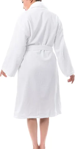 Miniatura 5 de Alpine Swiss Blair - Bata de baño de tela de rizo de algodón para mujer con cuello de chal