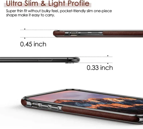 Miniatura 5 de LOHASIC Funda para iPhone 11, de cuero de lujo, delgada, resistente, antideslizante, agarre suave, antiarañazos, a prueba de golpes, compatible