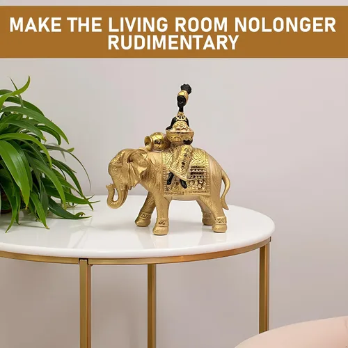 Miniatura 8 de Estatua de elefante de la suerte para decoración del hogar, juego de escultura de elefante africano de 11 pulgadas, figura decorativa para sala