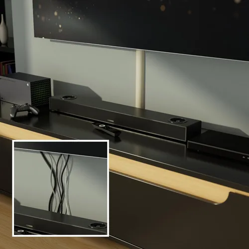 Miniatura 5 de D-Line Ocultador de cable semicircular, cubierta de cable patentada, ocultar cables de montaje en pared de TV, canaleta para cables, cubiertas