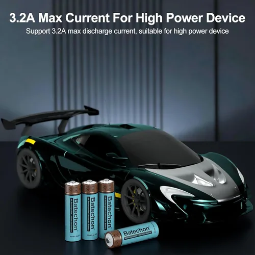 Miniatura 6 de 2 baterías de litio recargables AA, batería AA de 1.5 V 3700 mWh, recargable, compatible con cámara de rastro y controlador de juego, etc.