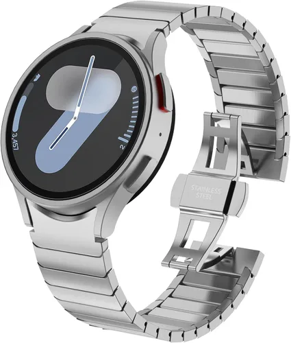 Miniatura 14 de WINGLE Compatible con Galaxy Watch 8/8 Classic Band para hombre, acero inoxidable, Samsung Galaxy Watch 8 Band de 1.732 in, 1.575 in, 1.811 in