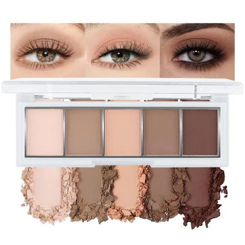 Miniatura 9 de AMY'S DIARY Sombra de ojos mate, Sombra de ojos rosa nude, Polvo ultrafino y ligero, Sombra de ojos y maquillaje de rubor multiusos y mezclable