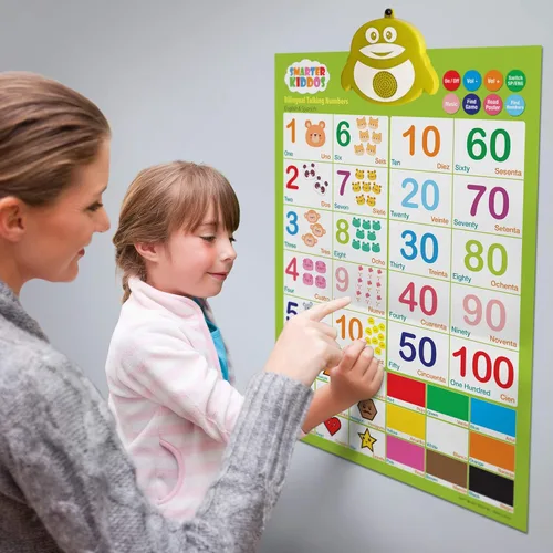 Miniatura 9 de Juguetes de Aprendizaje Bilingüe - Juguetes en Español para Niños Pequeños de 1-3 Años, Juguetes de Números Interactivos, Números para Niños