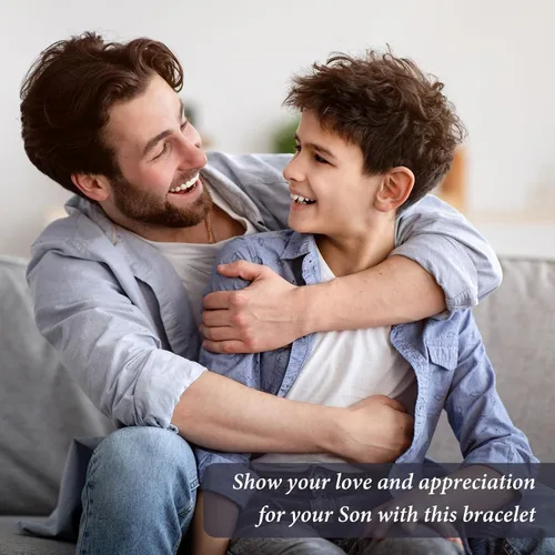 Miniatura 5 de TAGOMEI Regalos navideños para adolescentes, niños, regalos de Navidad para él, hijo, niños, nietos, hombres, pulsera de cruz para adolescentes