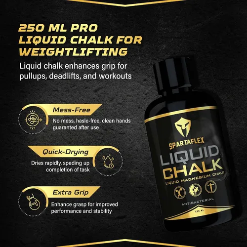 Miniatura 8 de SpartaFlex Tiza líquida profesional de 8.5 fl oz para levantamiento de pesas, escalada en roca, gimnasia, tiza de levantamiento de pesas, tiza