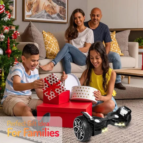 Miniatura 7 de 8.5” All Terrain Hover Board, Off Road Self Balancing Scooter with Bluetooth and LED Lights, UL2272 Safety Certified Negro