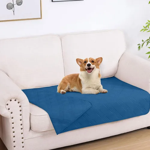Miniatura 113 de hyha Manta impermeable para perros, manta reversible para cama de mascotas, funda suave para sofá/sillón lavable para perros, fundas impermeables