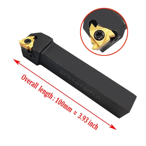 Miniatura 3 de 5/8 "3/4" Herramienta de torno Inserto de roscado Soporte de herramienta de torneado SER1616H16 SER2020K16 SER2525M16 con roscado indexable Inserto