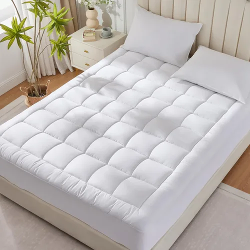 Miniatura 8 de CozyLux Protector de Colchón Tamaño Individual con Pillow Top de Algodón Refrescante, Cubrecolchón de 8-21" de Bolsillo Profundo, Funda de Colchón