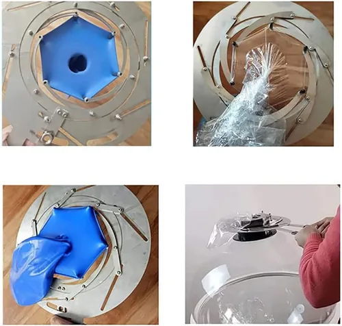 Miniatura 7 de Máquina de rellenar globos, kit de herramientas para rellenar globos con bomba expansora de globos y 9 accesorios, máquina de envoltura de regalo