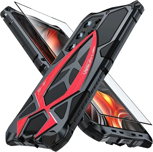 Miniatura 13 de Armor Funda para Teléfono para Samsung Galaxy S22 Ultra Protección contra Caídas de Grado Militar Cubierta S22Ultra 5G Parachoques de Metal Híbrido