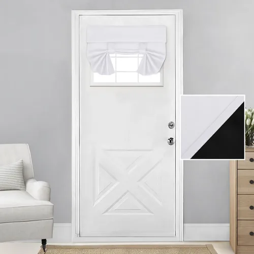 Miniatura 45 de HOMEIDEAS Cortinas 100% Opacas para Luces Laterales de Puerta Principal, Cubierta de Ventana de Puerta de Aula, Persianas de Privacidad
