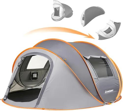 Miniatura 10 de EchoSmile Tienda de campaña desplegable para 2/4/6 personas, fácil instalación, cúpula resistente al agua, portátil con bolsa de transporte Blanco