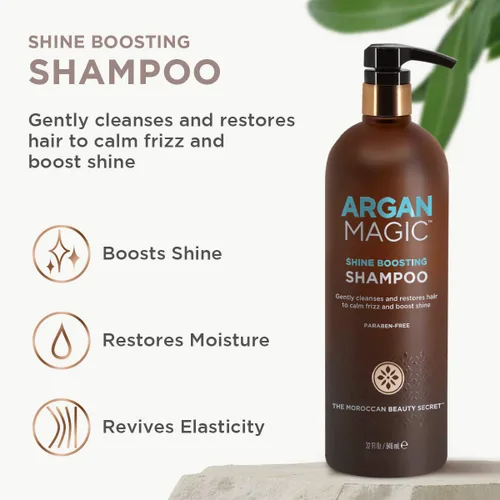 Miniatura 3 de Argan Magic Champú que aumenta el brillo – Limpia y restaura suavemente el cabello para calmar el encrespamiento y aumentar el brillo Sin