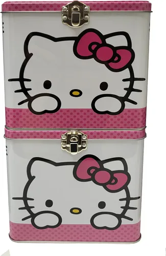 Miniatura 2 de The Tin Box Company Lata de almacenamiento XL con asa, Hello Kitty