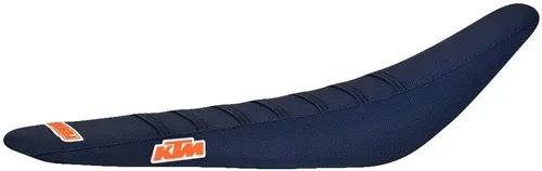 Miniatura 6 de Enjoy Mfg Funda de asiento compatible con KTM SX 2019-2022 SXF 125-450 - #173 (todas las costillas KTM azul/negro con logotipo de disfrute)