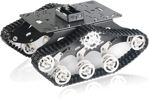Chasis de tanque de robot de absorción de impactos profesional TS300 con soporte de suspensión para Arduino Raspberry Pie, modelo de seguimiento RC
