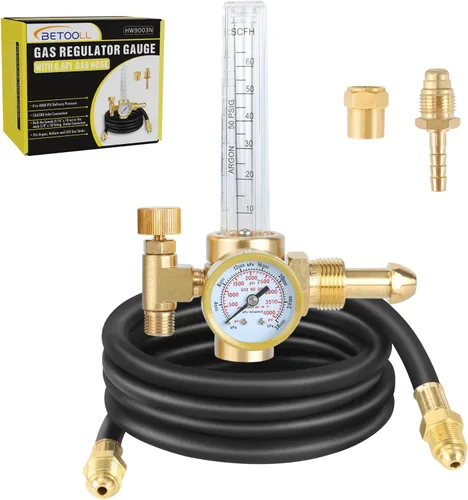 Miniatura 12 de BETOOLL HW9003 Argon/CO2 Mig Tig Medidor de flujo Regulador de gas Soldadura de soldadura