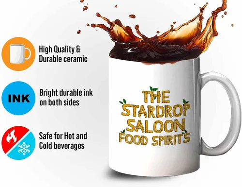Miniatura 4 de Bubble Hugs Taza de café para videojuegos The Stardrop Saloon Food Spirits - Farming Country Adventure Gaming Gamer Stardew Pelican Town 11 onzas