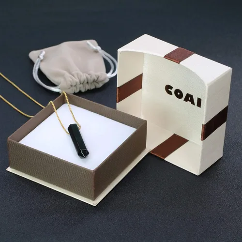 Miniatura 7 de COAI Collar con colgante puntiagudo hexagonal de piedra genuina
