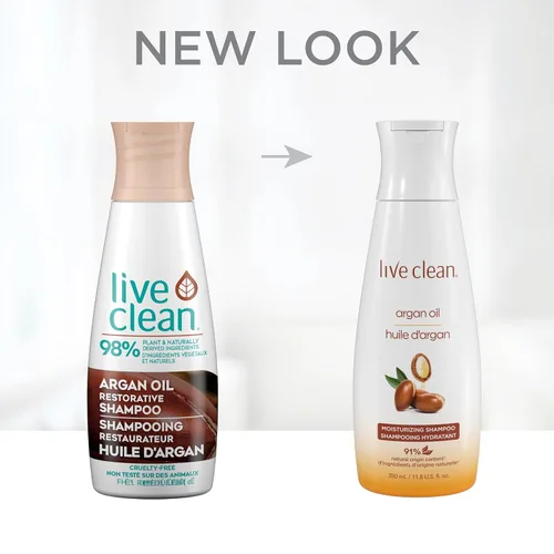 Miniatura 6 de Live Clean Champú, aceite de argán restaurador, 12 onzas