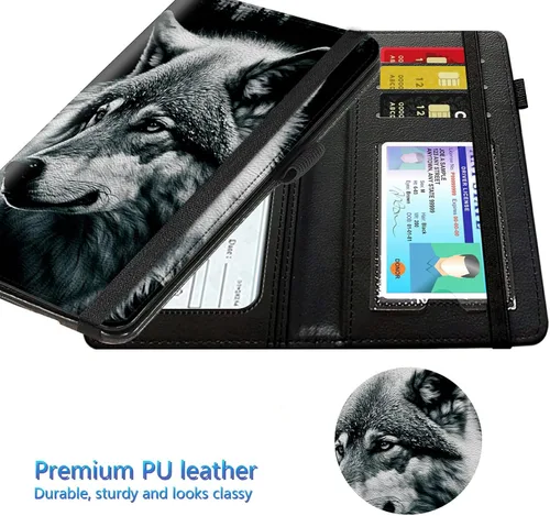 Miniatura 87 de Funda para chequera para hombres y mujeres, cartera de cuero RFID con ranuras para tarjetas de crédito, soporte de cheques duplicados personales