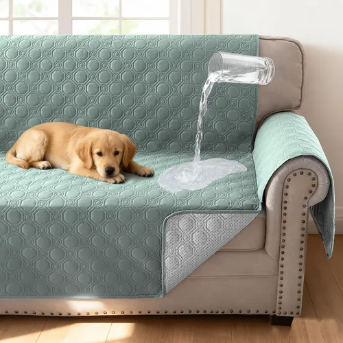 Miniatura 16 de H.VERSAILTEX Funda 100% Impermeable para Silla Gruesa y Duradera Fundas para Sofá para Perros Protector de Sofá Triple Antideslizante Fundas