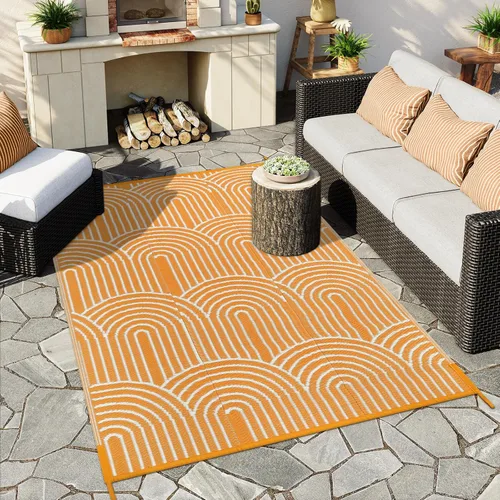 Miniatura 46 de Anidaroel Alfombras de exterior de 6 x 9 pies para patios, impermeables, reversibles, de plástico tropical, alfombra de campamento, alfombra grande