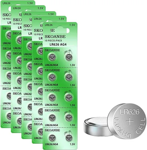 Miniatura 7 de SKOANBE 20 paquetes SR626SW LR626 AG4 377 V377 LR66 1.5V batería de reloj