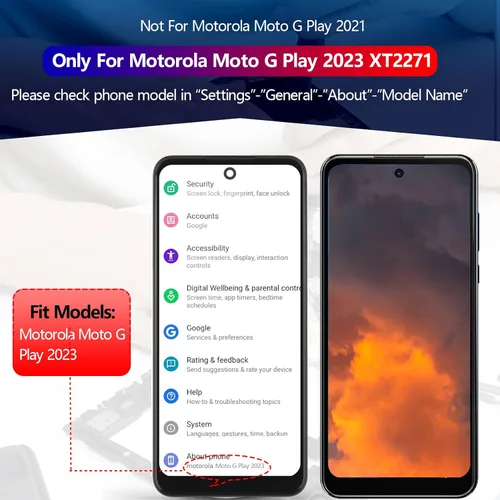 Miniatura 3 de Reemplazo de pantalla para Motorola Moto G Play 2023 para Moto G Play 2023 XT2271 XT2271-5 Pantalla LCD táctil digitalizador Asamblea