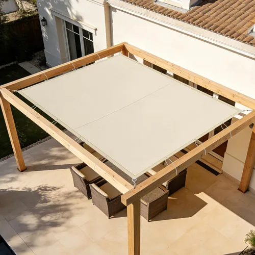 Windscreen4less Vela de Sombra Solar Impermeable de 10' x 24' con Borde Recto, Toldo Cobertura para Exteriores, Bloqueo UV para Césped, Patio,