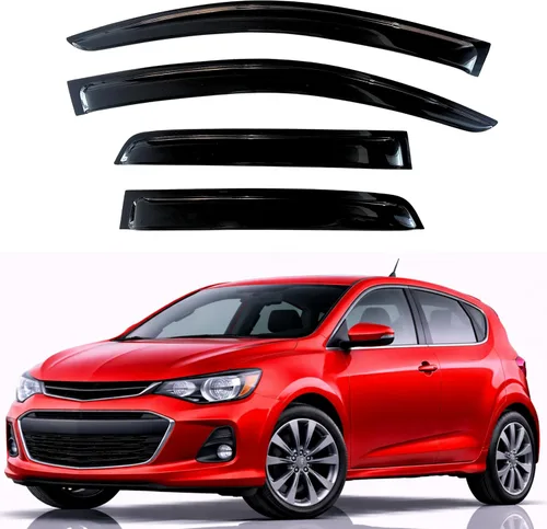 Miniatura 10 de KPY Visor de ventana compatible con Hyundai Tucson 2021-2025, 4 piezas de deflector de ventilación para ventana lateral, estilo Mugen, protector
