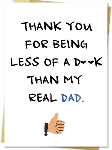Miniatura 7 de OJsensai Tarjeta de feliz día del padre para marido, divertido regalo del día del padre de parte de la esposa, tarjeta del día del padre dulce