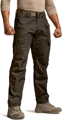 CQR Pantalones tácticos para hombre, resistentes al agua, pantalones cargo Ripstop, ligeros EDC trabajo, senderismo, ropa para exteriores