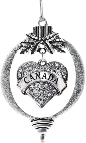 Miniatura 89 de Inspired Silver Adornos festivos de dije de corazón pave de plata con circonitas cúbicas