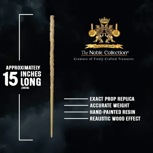 Miniatura 4 de The Noble Collection - Varita de Hermione Granger en una caja estándar con ventana - Varita del mundo mágico de 15 pulgadas (15.0 in) - Varitas