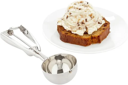 Restaurantware Met Lux - Cuchara de helado ambidiestro de 3.2 onzas, 1 cuchara de helado ambidiestro, hoja integrada, lavable en lavavajillas,