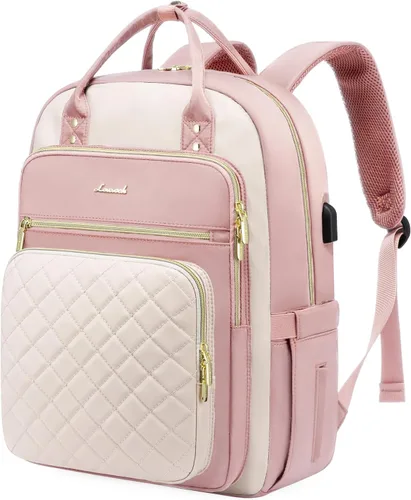 Miniatura 19 de LOVEVOOK Mochila para computadora portátil para mujer, mochila para trabajo de viaje, bolsa de computadora para enfermera, profesora, bolsa