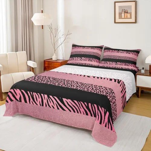 Miniatura 11 de Juego de sábanas abstractas de piel de guepardo, tamaño individual, decoración de lujo para habitación de niños, niñas y mujeres, juego de ropa