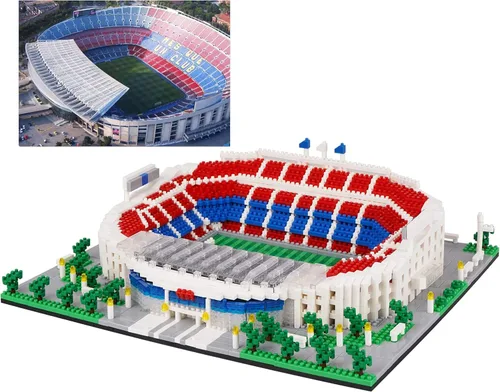 Miniatura 7 de Micro Mini Bloques, Serie de Estadio de Fútbol Modelo Mini Bloques de Construcción Arquitectura Modelo Kit de Construcción (Camp NOU)