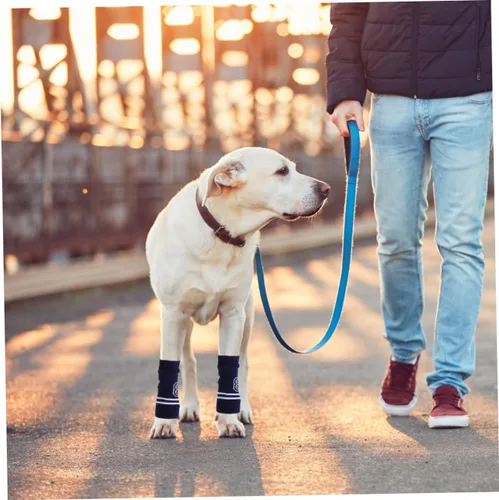 Miniatura 7 de 4pcs Dog Elbow Support Sleeves Knitted Leg Warmers Warm Hock Covers for Dogs Pet Elbow Protector Easy Cleaning