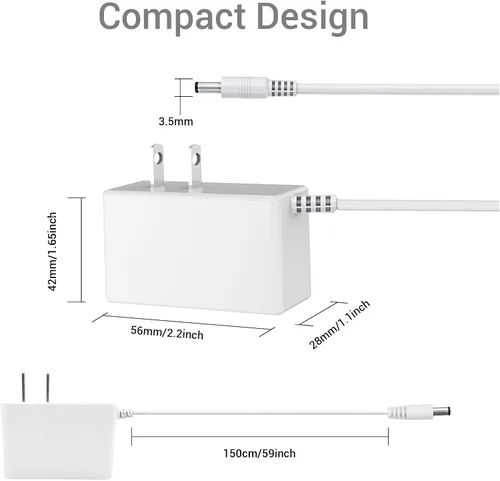 Miniatura 3 de Cargador de máquina de sonido de ruido blanco - Compatible con BGOVERSS SF407, T126L, TP2, TP1 - Cable de fuente de alimentación de repuesto