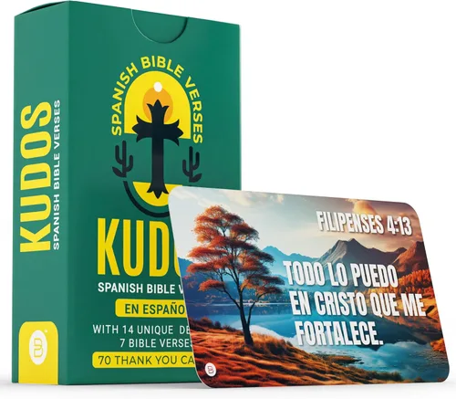 Miniatura 3 de Briston Kudos - Tarjetas con versículo bíblico en español, 70 tarjetas inspiradoras de agradecimiento cristianas en español, versículos