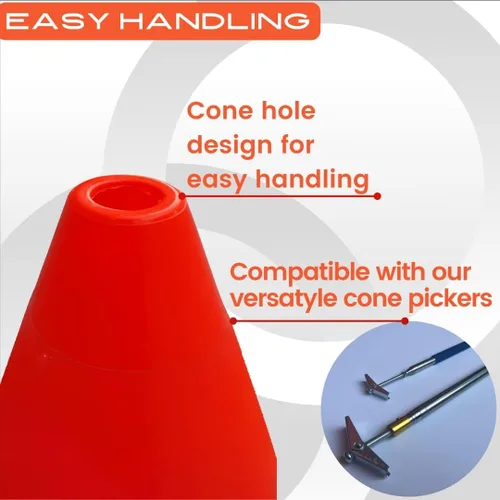 Miniatura 5 de Versatyle Heavy Duty Agility Training Cones (2 in, 6 in, 9 in, 12 in, 18 in, 28 in) for Sports and Kids Coaching, Multipurpose Field Marker Cones