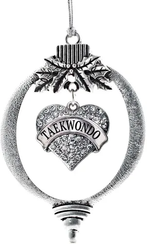 Miniatura 63 de Inspired Silver - Red Merry - Adorno de Navidad plateado - Adorno de árbol de Navidad con dije de corazón con circonita cúbica - Decoración colgante