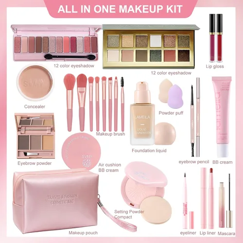 Miniatura 2 de Kit de maquillaje, juego de maquillaje, kit de maquillaje todo en uno de 25 piezas para mujeres y adolescentes, juegos de maquillaje para mujeres